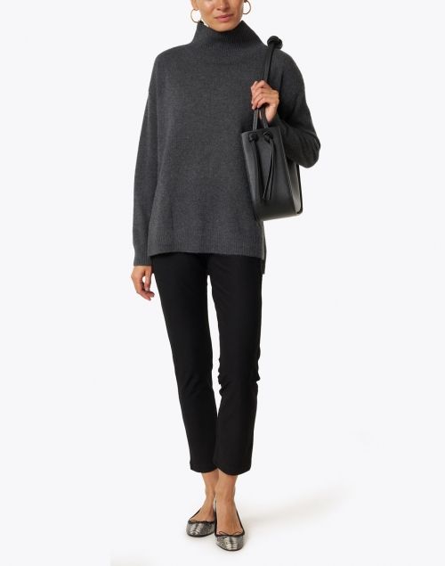 Black Stretch Crepe Essential Slim Ankle Pant | Eileen Fisher Cashmere Sweater White, Skirt And Top Dress, Crepe Pants, Silk Blouses, Over 60 Fashion, 60 Fashion, Stretch Crepe, Ankle Pants, Pull On Pants