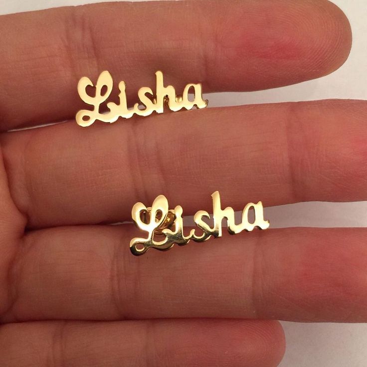 High Quality 18k Gold Plate name Earrings, letter earring We make the earrings name specially for you with the name you want! We can make all names Please offer your name to us. We'll produce according to your requirement!! Personalization takes approx 10 working days + 1 week for shipping. Please make sure your name is spelled correctly since personalized orders can't be restocked or resaled The Earrings will be sent gift-wrapped and packed in a padded envelope to maintain the product Our jewel Gold Earrings For Mother's Day Birthday Gift, Gold Earrings For Birthday, Mother's Day Gift, Gold Nameplate Earrings For Gift, Gold Nameplate Earrings Gift, Custom Name Earrings For Mother's Day Gift, Customizable Gold Earrings For Personalized Gift, Customizable Gold Earrings For Birthday, Personalized Name Earrings For Mother's Day, Customizable Gold Earrings For Anniversary