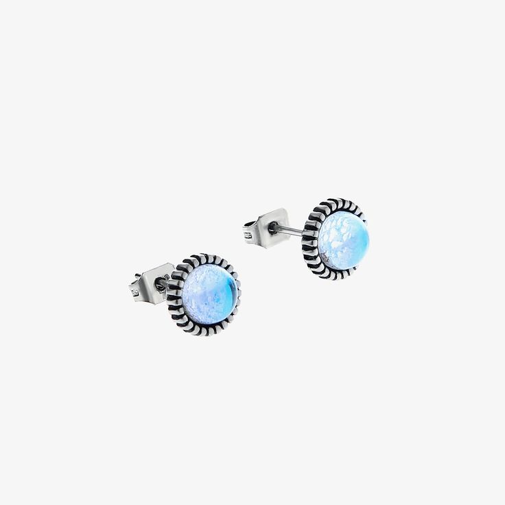 Blue Bead Stud Earrings ArtsKoreanMan Casual Blue Earrings For Pierced Ears, Trendy Blue Sterling Silver Earrings, Adjustable Light Blue Round Earrings, Adjustable Light Blue Earrings, Best Earrings For Men, Bead Stud Earrings, Best Earrings, Stud Earrings For Men, Earrings For Men