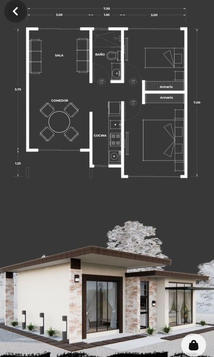 the floor plan for a small house