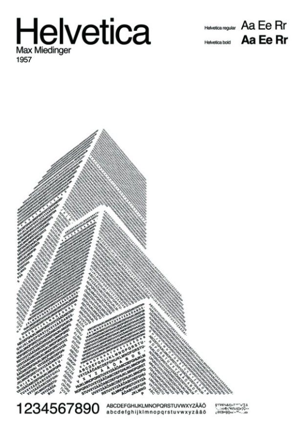 the front cover of helvetica magazine, featuring an image of a building