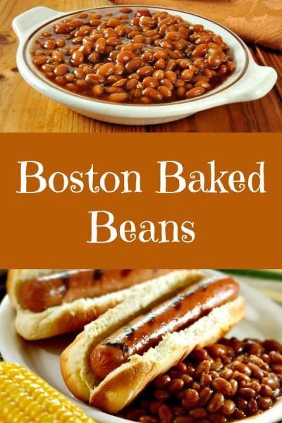 two plates with baked beans and hot dogs on them