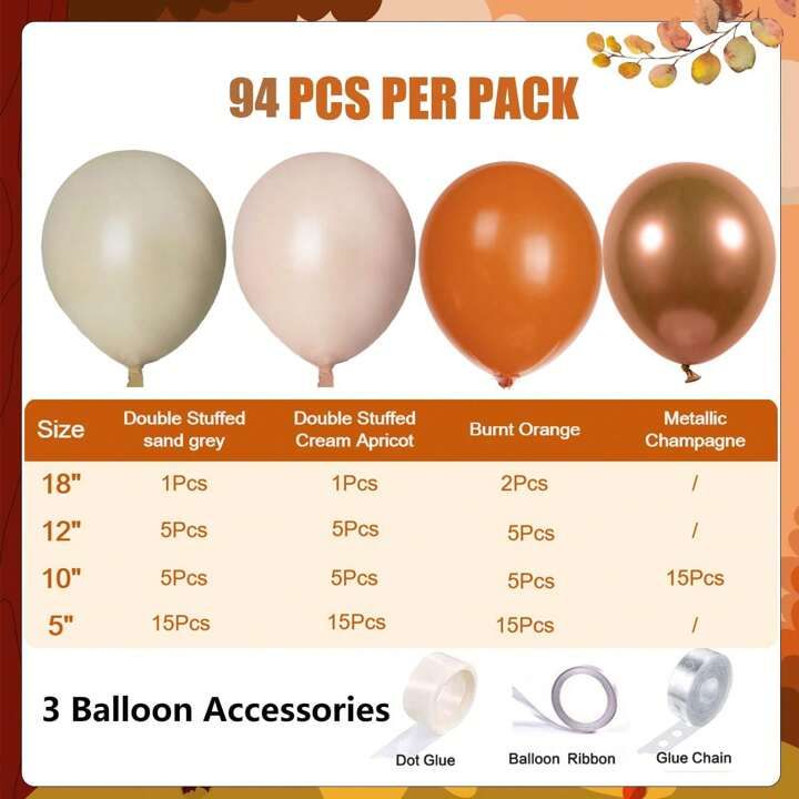 the balloons are different sizes and colors for each balloon, which is also available in various shapes