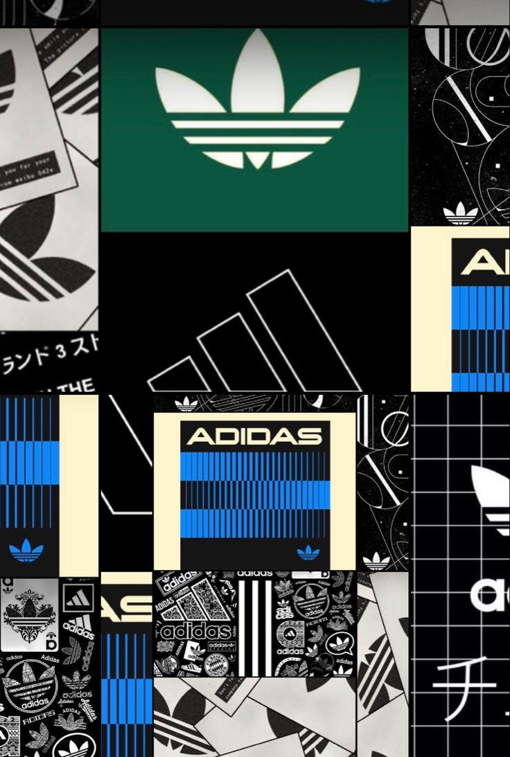 the adidas wallpaper is all different colors and patterns, but it looks like they are