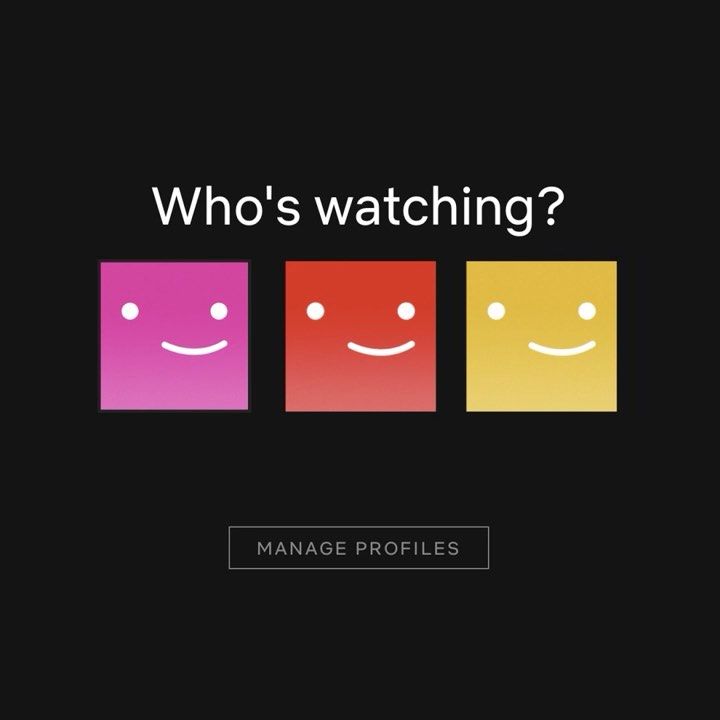 the cover of who's watching?, with three square faces in different colors