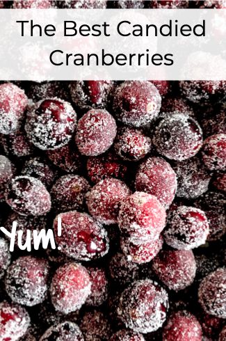 the best candied cranberries are covered in powdered sugar and sprinkled with icing