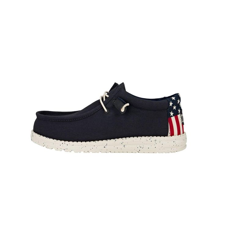 PRICES MAY VARY. Get ready to dive headfirst into summer vibes with the HEYDUDE Patriotic & Americana Collections! It's the ultimate lineup to rock at all your Memorial Day and Fourth of July BBQ bashes! Kids Loafers, No Tie Laces, Twisted X Boots, Most Comfortable Shoes, Hey Dude, Wide Shoes, Elastic Laces, Cotton Fabrics, Shoes Booties