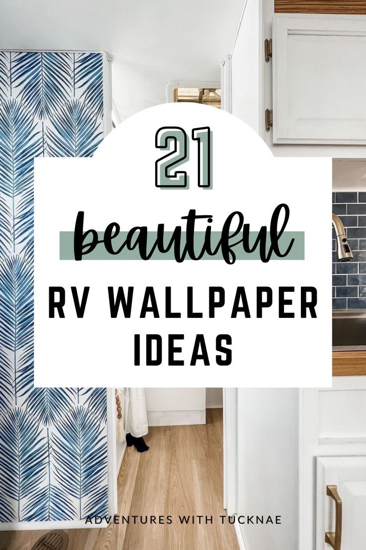 21 Beautiful RV Wallpaper Ideas Earth Tone Camper Remodel, Caravan Wall Ideas, Wallpaper In Rv Accent Walls, Gray And White Rv Interior, Wallpaper Rv Interior, Travel Trailer Interior Ideas, Camper Accent Wall, Wallpaper Rv Walls, Painting Inside Rv Color Schemes