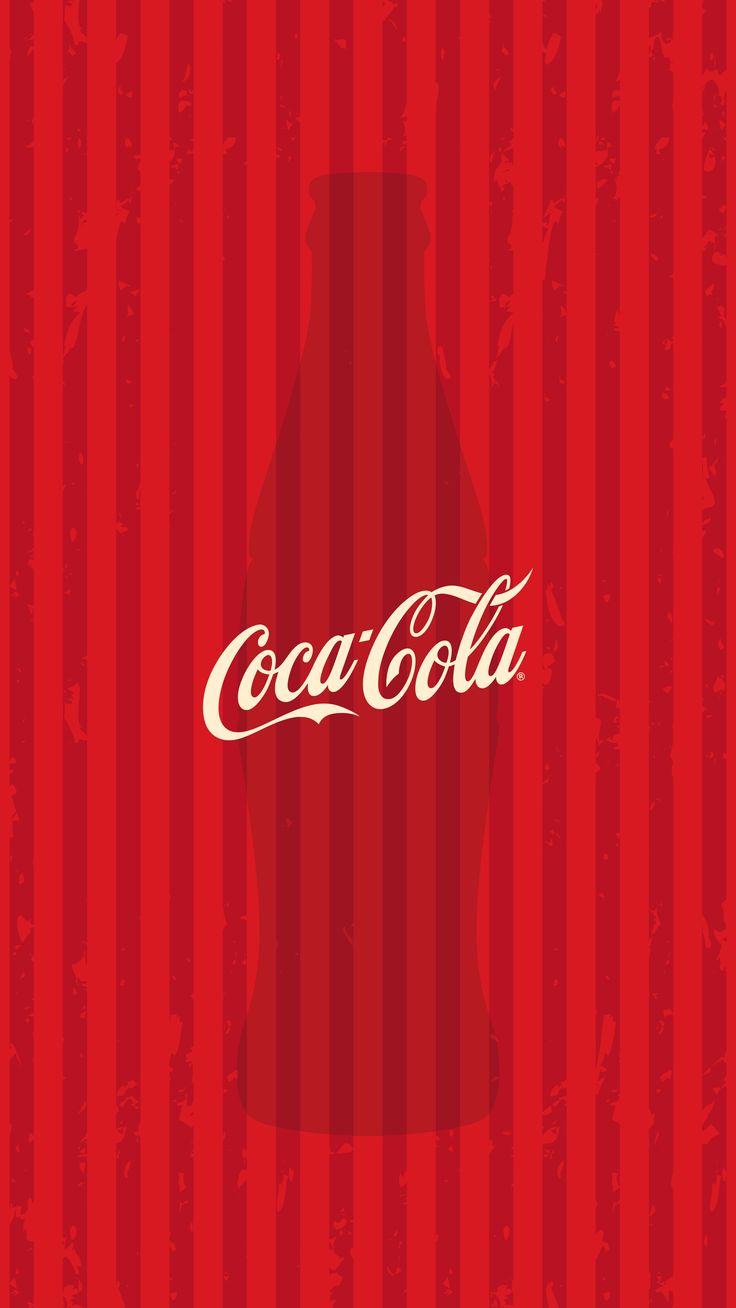 a coca cola bottle on a red striped background