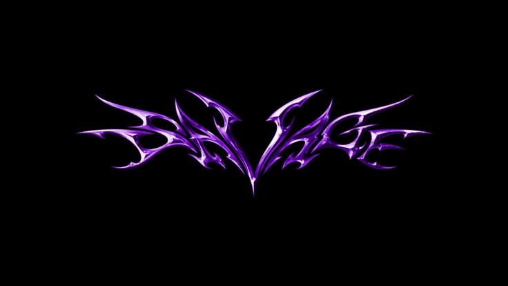 an abstract purple design on a black background