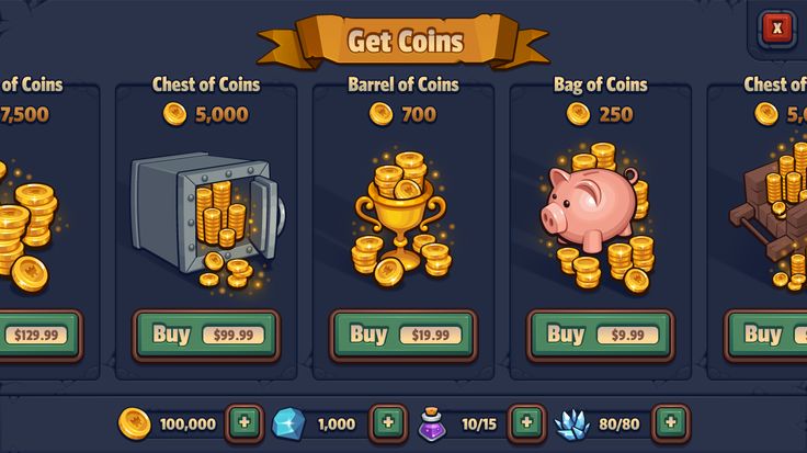 the screenshot shows different types of gold coins and how to use them in this game