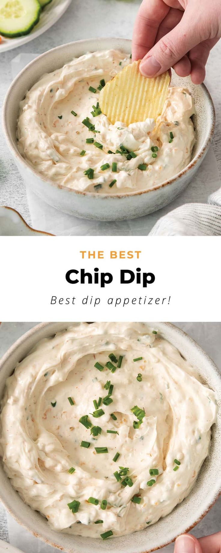 the best chip dip recipe is made with only three ingredients and it's ready to be eaten