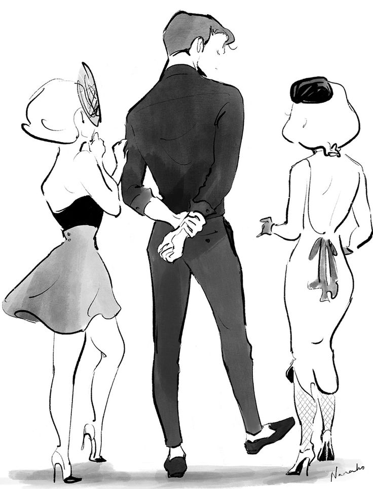 three people are dressed up and talking to each other