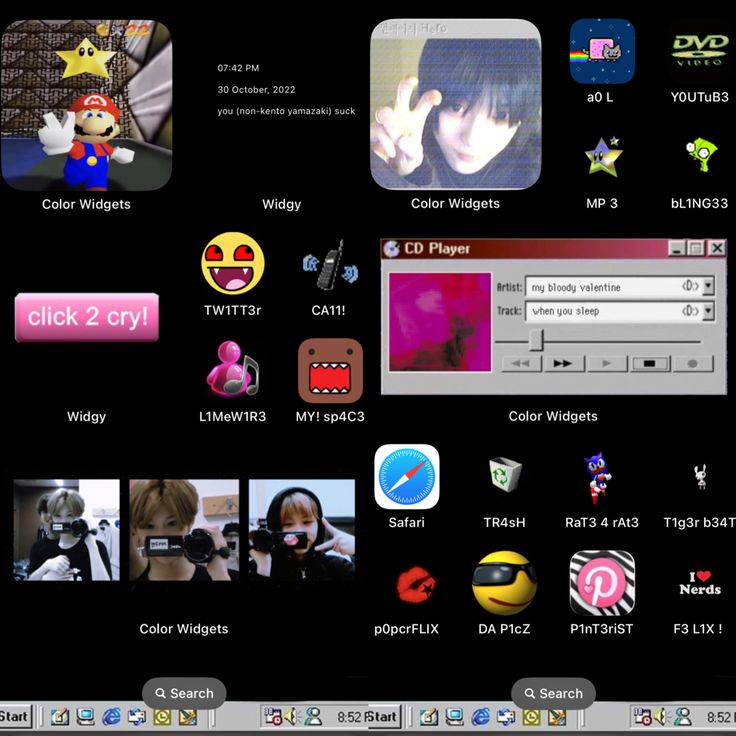 an image of a computer screen with many different things on it, including buttons and icons