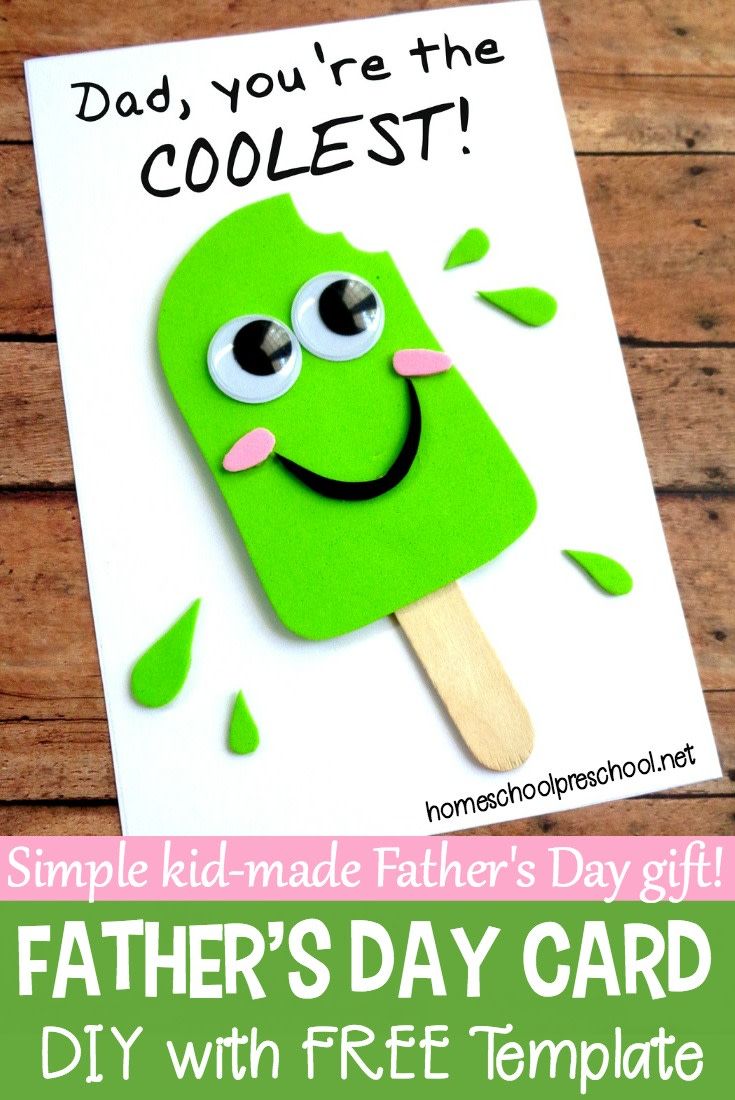 a father's day card with an ice cream popsicle