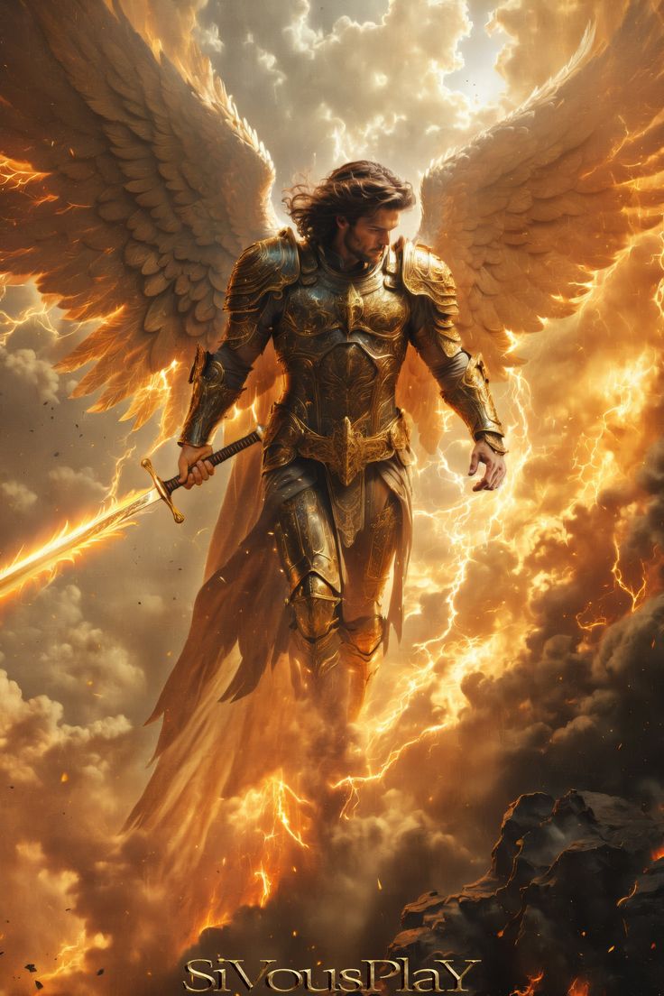 Vertical Images, Angel Warrior, San Michele, Archangel Michael, Angel Pictures, Digital Poster, Angels And Demons, High Fantasy, Jesus Pictures