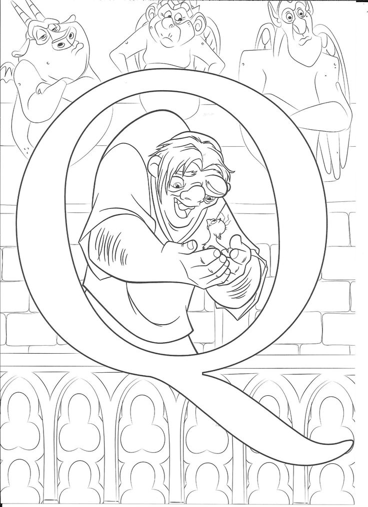 the letter q is for disney coloring pages