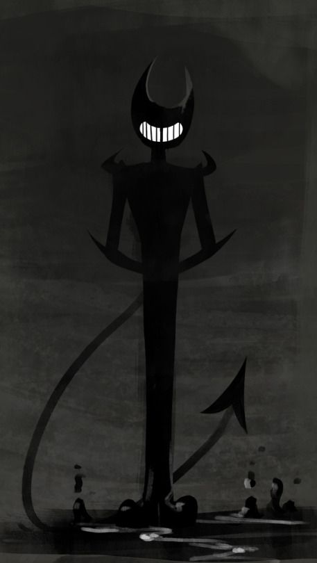 a black and white image of a person with an evil face standing in the water