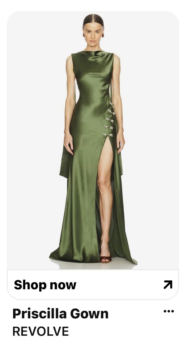 Unique Glam Dresses, Fall Gowns Formal, Wedding Guest Dress Garden Party, Pink And Green Dresses, Olive Gown, Green Off The Shoulder Dress, Green And Black Dress, Just Aesthetic, Sau Lee