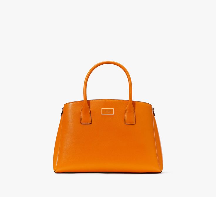 Add instant style to your in-office days with this sophisticated leather satchel. | Kate Spade Serena Satchel, Turmeric Root Kate Spade Satchel For Workwear, Kate Spade Workwear Satchel With Top Carry Handle, Kate Spade Satchel With Gold-tone Hardware For Work, Kate Spade Satchel For Work With Top Carry Handle, Kate Spade Top Handle Satchel For Work, Kate Spade Double Handle Satchel For Work, Kate Spade Satchel For Work, Chic Orange Formal Satchel, Kate Spade Leather Satchel For Formal Occasions