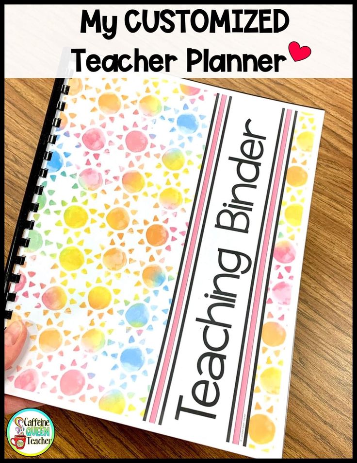 image of personalized teacher planner you can print yourself! Teacher Grade Book Printable Free, Teacher Planner Pages, Preschool Teacher Binder, Teacher Planner Printables Free, Teacher Binder Covers Free, Teacher Binder Ideas, Diy Teacher Planner, Student Teaching Binder, Teacher Binder Cover