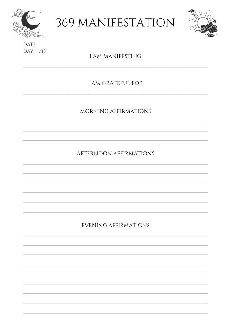 a white paper with black writing on it that says, i am marketing for morning affirm