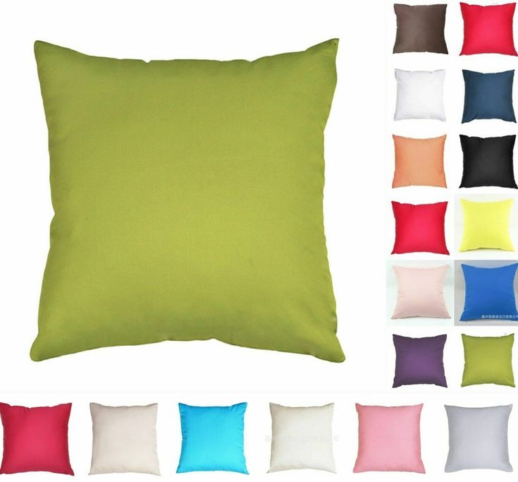 various colors of pillows on white background