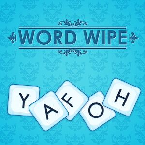 words spelling word wipe on blue background