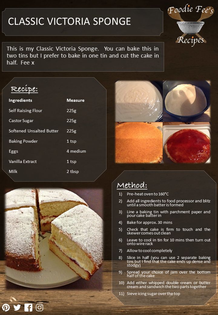 a recipe for a classic victoria sponge cake