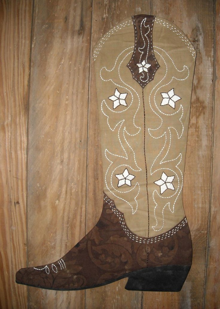 a pair of cowboy boots sitting on top of a wooden floor