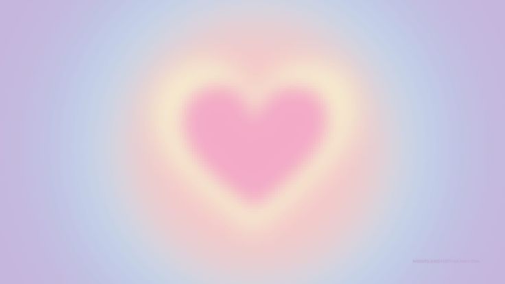 a pink heart on a pastel background