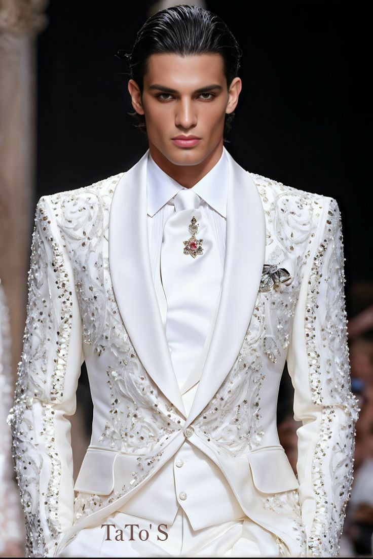 Spanish Costume, Indian Groom Dress, Mens Dress Outfits, Spain Madrid, Modern Suits, White Suit, Mens Attire, Fashion Suits For Men, Fashion Inspiration Design