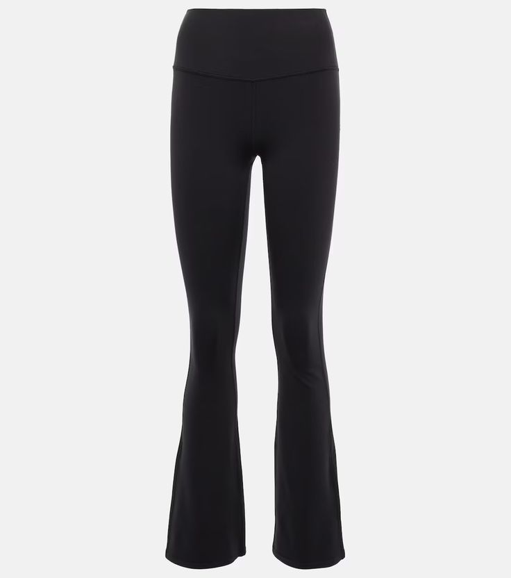 Airbrush high-rise bootcut pants in black - Alo Yoga | Mytheresa Elastane Workout Pants With Minimal Stretch, Workout Pants With Minimal Stretch, High Stretch Sporty Pants By Alo Yoga, Stretch Alo Yoga Pants, Alo Yoga Stretch Pants For Sports, Alo Yoga Stretch Sports Pants, Alo Yoga Elastane Bottoms, Sporty Pants With Minimal Stretch, Sporty Full Length Pants With Minimal Stretch