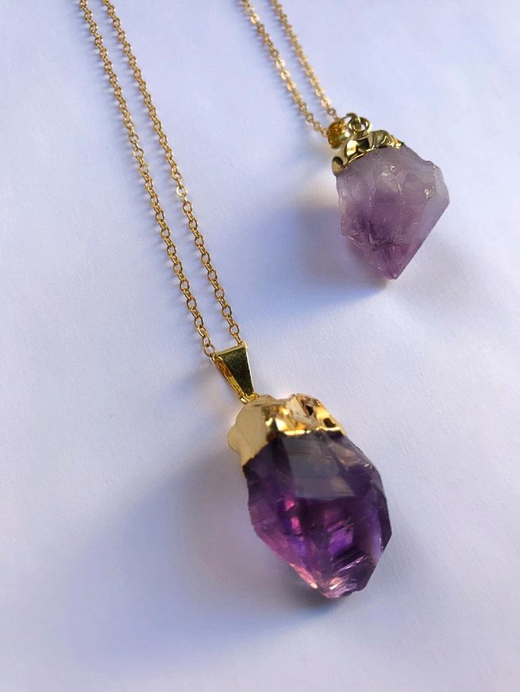 Amethyst Necklace Amethyst Crystal Healing Necklace With Round Pendant, Gold Crystal Healing Necklaces 14k Gold Filled, Mystical Gold Crystal Necklaces With Gemstone, Mystical Gold Gemstone Crystal Necklaces, Amethyst Raw Stone Necklace For Healing, Amethyst Pendant Necklace With Raw Stone, Amethyst Raw Stone Pendant Necklace, Gold Mystical Crystal Necklace For Meditation, Spiritual 14k Gold Filled Gemstone Necklace