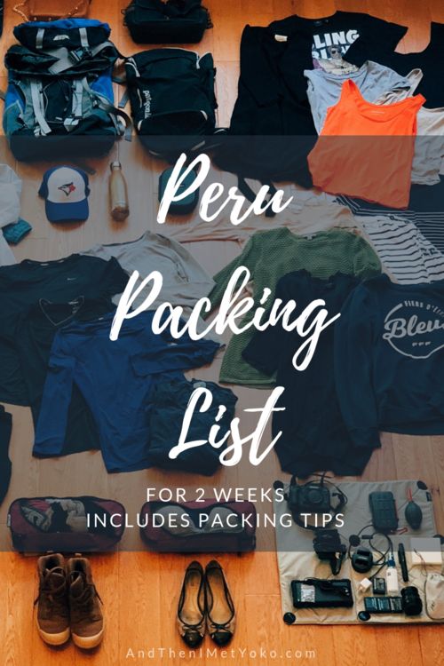 a pile of clothes and shoes with the words per packing list for 2 weeks includes packing tips