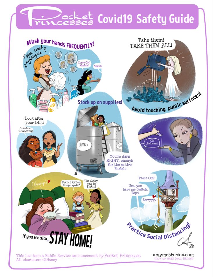 the princess's covidi safety guide is shown in this poster, which includes pictures