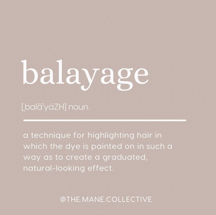 an advertisement for a hair salon with the words'balyage'in white