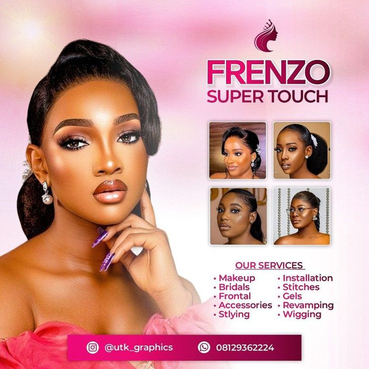 an ad for frenzo supertouch with the image of a woman in pink