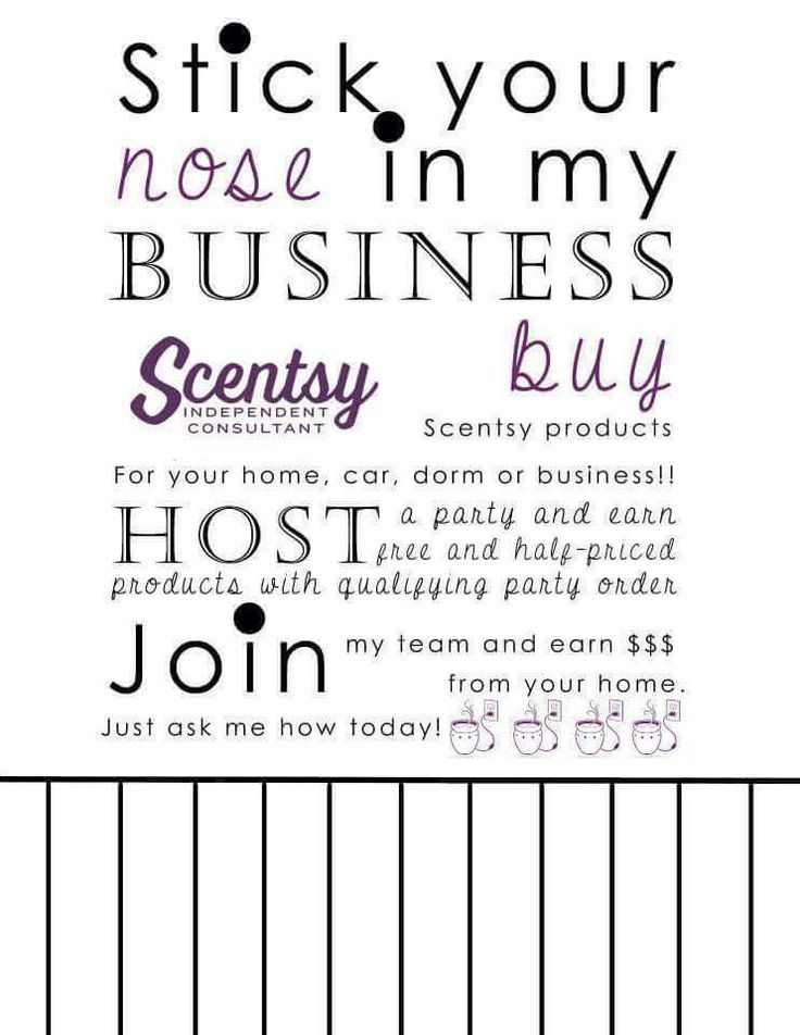 a business card with the words stick your nose in my business but it doesn't