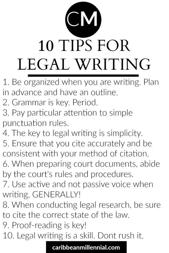 the ten tips for legal writing