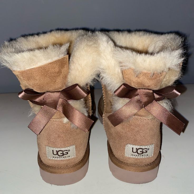 Bailey Bow Uggsworn Once Ribbon Uggs, Uggs Slippers, Bow Uggs, Cute Uggs, Xmas Wishlist, Bailey Bow Uggs, Bailey Bow, Birthday Stuff, Free Birthday