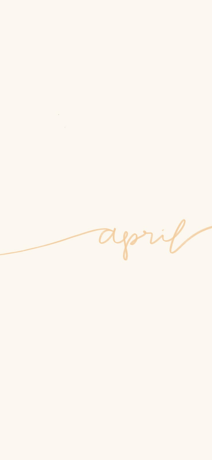 the word april written in gold ink on a white background