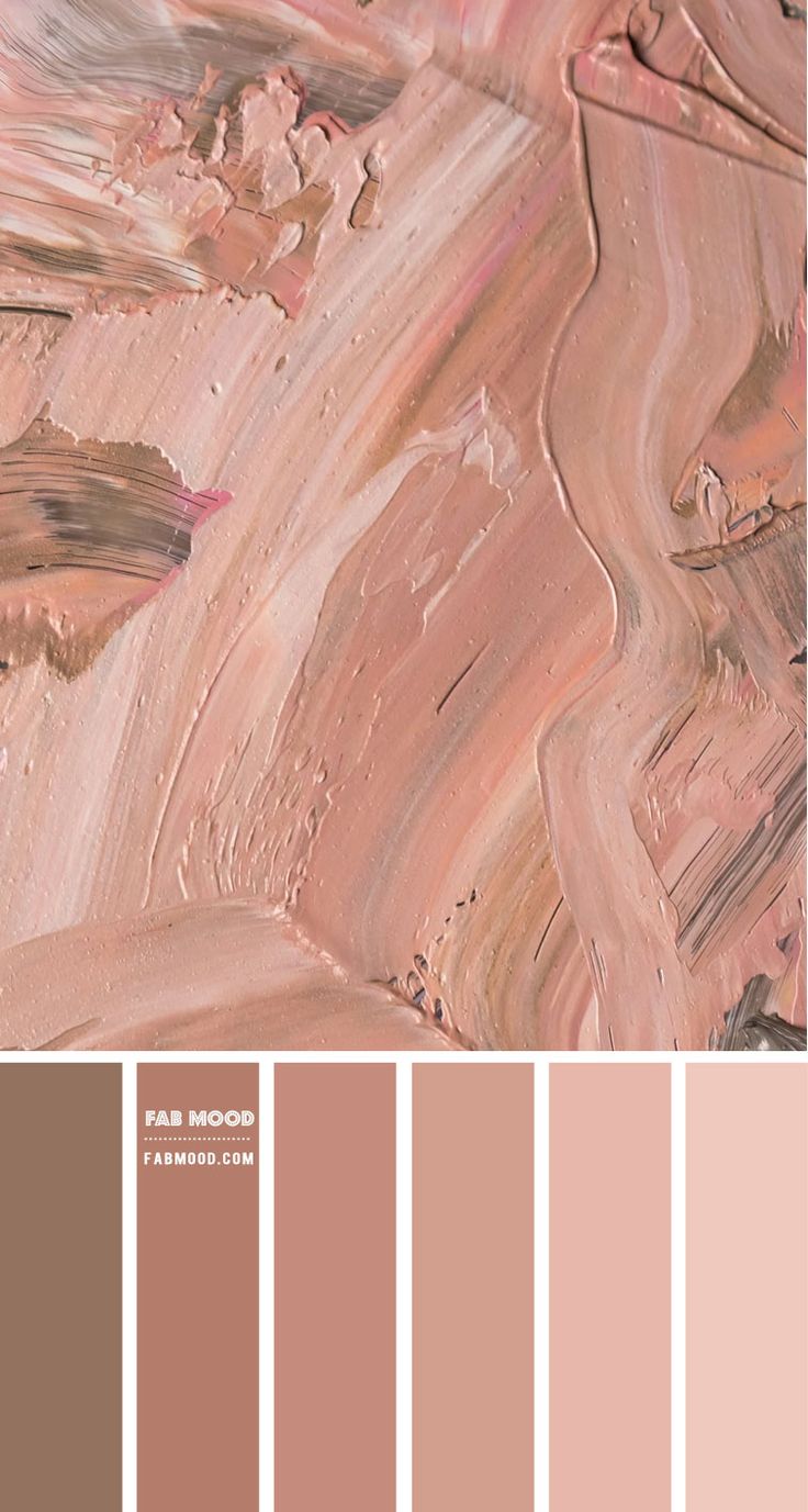 the color palette is pink and brown