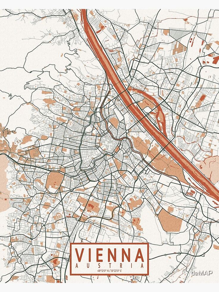 a map of vienna with the streets and roads