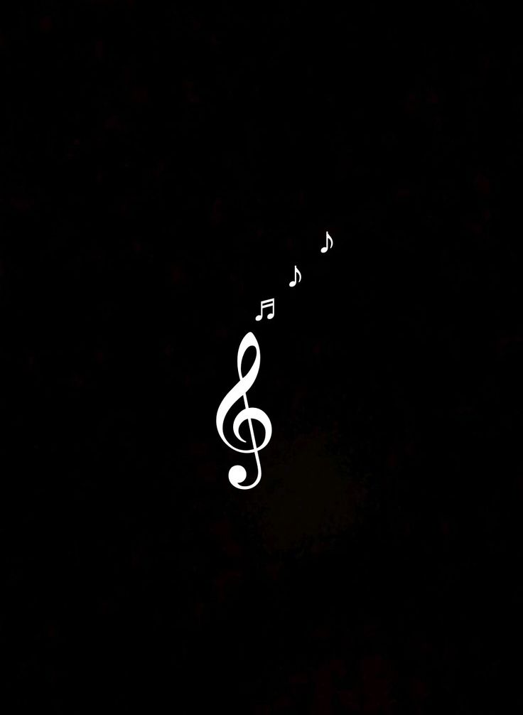 a black background with white music notes