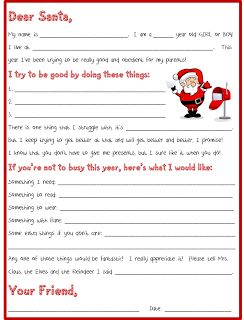 a santa letter to santa claus is shown in this printable christmas wish - list