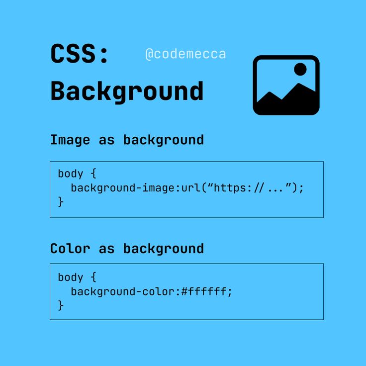 an image as background with the text css backround in black on a blue background