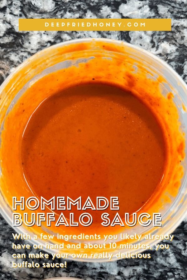 the cover of homemade buffalo sauce