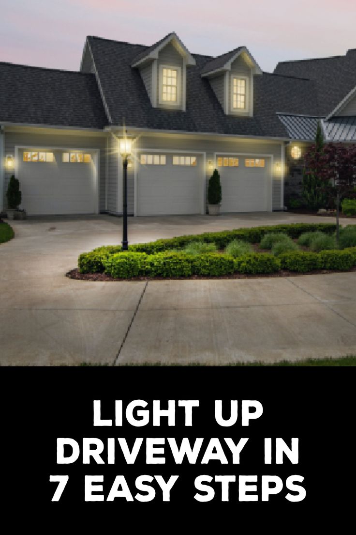 How to Light up Driveway Lighted Driveway, Indoor Lights Ideas, Dark Driveway, Driveway Lighting Ideas, Ground Lighting, Driveway Lights, Improve Curb Appeal, In-ground Lights, Driveway Lighting