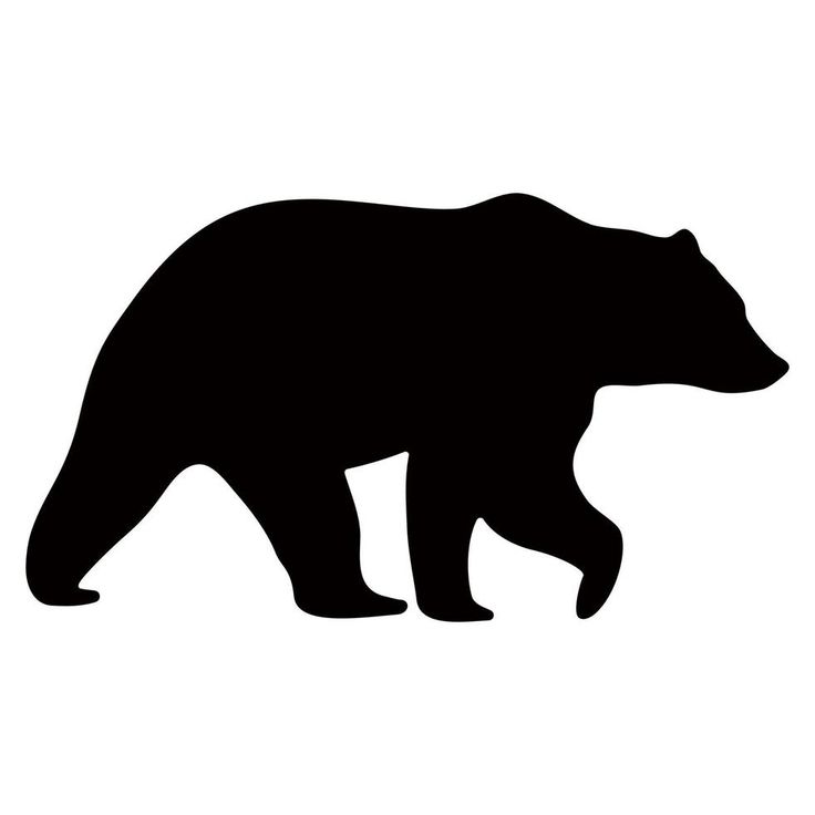 a black bear silhouette on a white background